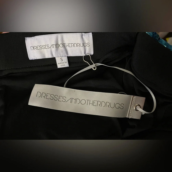 NWT Dresses and Other Drugs Blue Sequin Mini Skirt Size Small - Picture 4 of 6